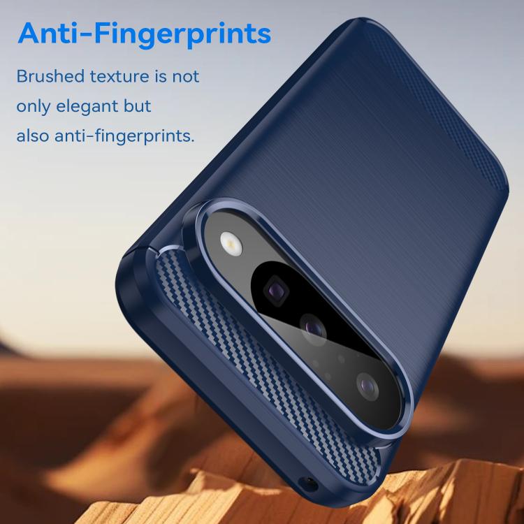 For Google Pixel 10 Carbon Fiber Brushed Texture TPU Phone Case(Blue) - Google Cases by buy2fix | Online Shopping UK | buy2fix