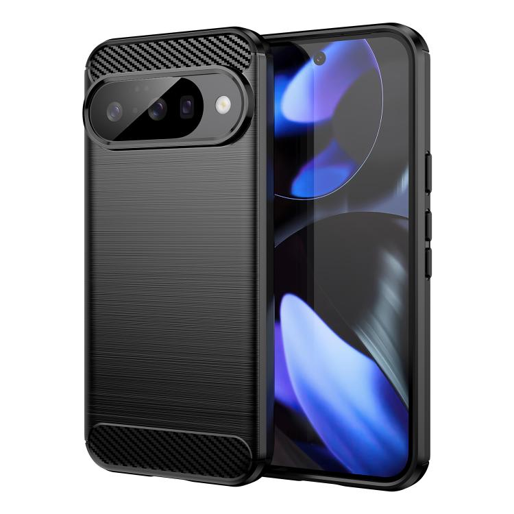 For Google Pixel 10 Pro Carbon Fiber Brushed Texture TPU Phone Case(Black) - Google Cases by buy2fix | Online Shopping UK | buy2fix