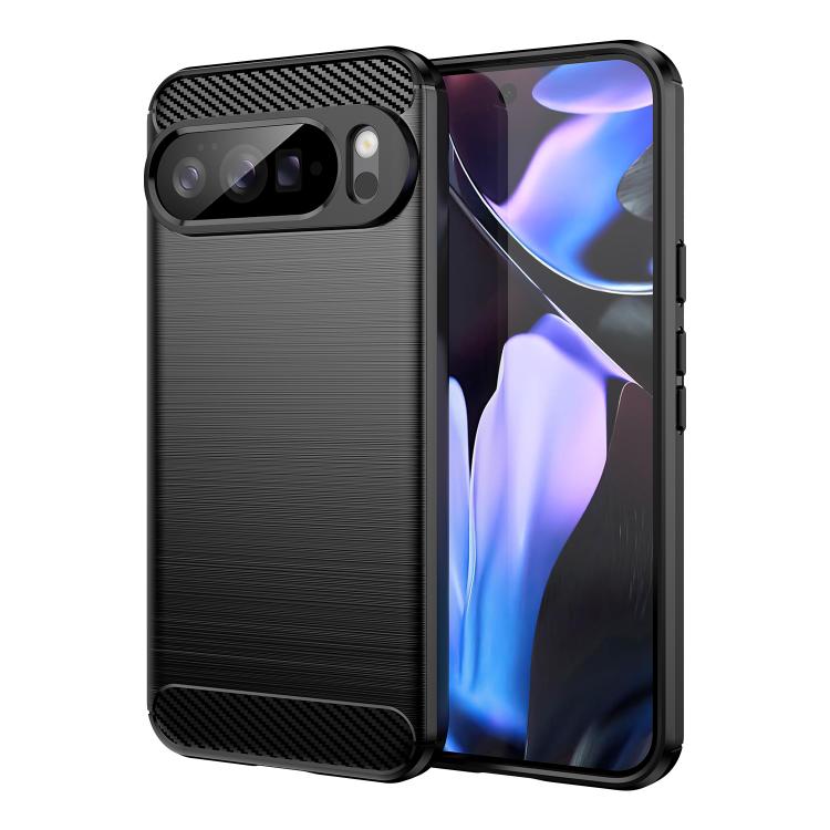 For Google Pixel 10 Pro XL Carbon Fiber Brushed Texture TPU Phone Case(Black) - Google Cases by buy2fix | Online Shopping UK | buy2fix