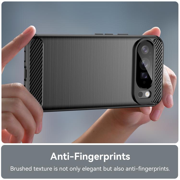 For Google Pixel 10 Pro XL Carbon Fiber Brushed Texture TPU Phone Case(Black) - Google Cases by buy2fix | Online Shopping UK | buy2fix
