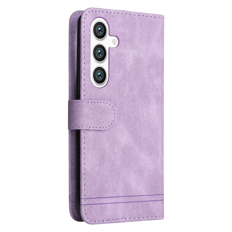 For Samsung Galaxy S25 5G Skin Feel Life Tree Metal Button Leather Phone Case(Purple) by buy2fix