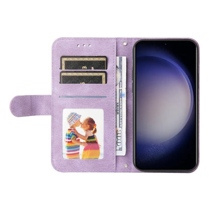 For Samsung Galaxy S25 5G Skin Feel Life Tree Metal Button Leather Phone Case(Purple) by buy2fix