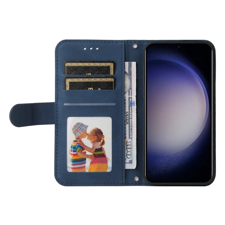 For Samsung Galaxy S25 5G Skin Feel Life Tree Metal Button Leather Phone Case(Blue) by buy2fix