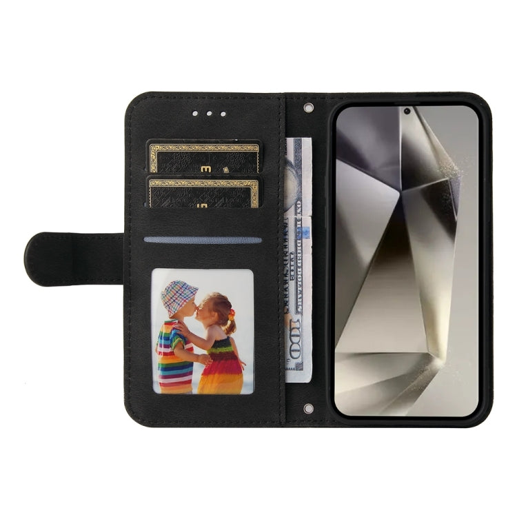 For Samsung Galaxy S25 Ultra 5G Skin Feel Life Tree Metal Button Leather Phone Case(Black) by buy2fix