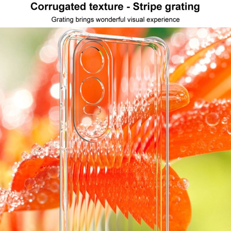 For OnePlus Nord CE4 Lite 5G IMAK Corrugated Texture Airbag TPU Phone Case(Transparent) - Nord CE4 Lite Cases by imak | Online Shopping UK | buy2fix