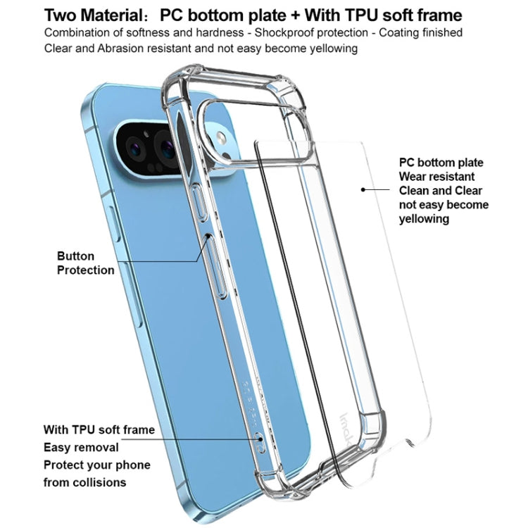 For Google Pixel 9 Pro XL IMAK Space Shield PC + TPU Airbag Shockproof Phone Case(Transparent) - Google Cases by imak | Online Shopping UK | buy2fix