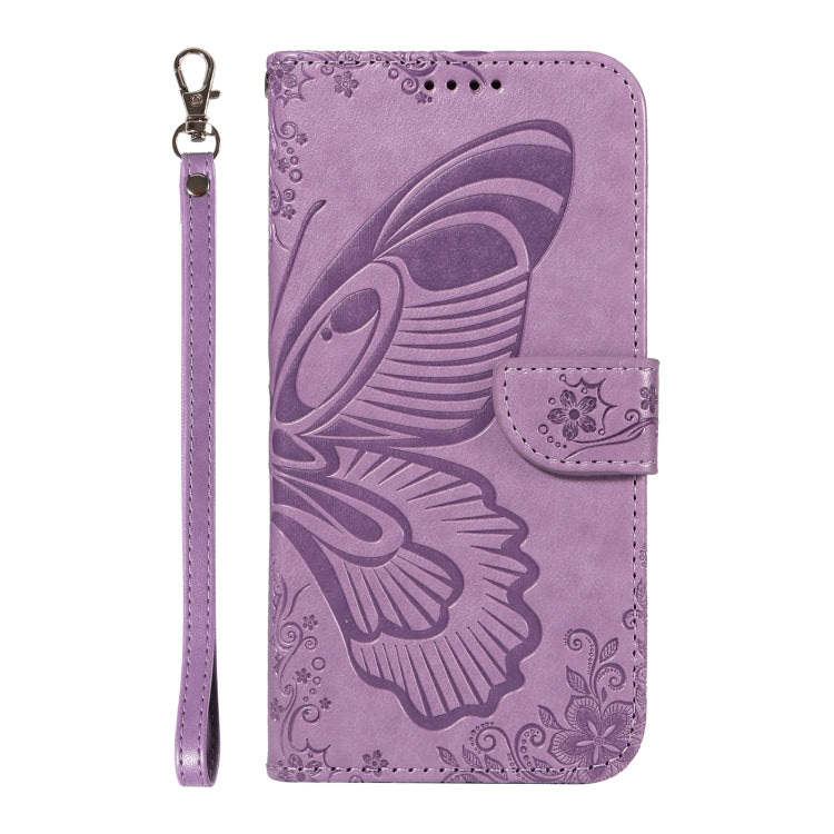 For Samsung Galaxy S25 Ultra 5G Swallowtail Butterfly Embossed Leather Phone Case(Purple) by buy2fix