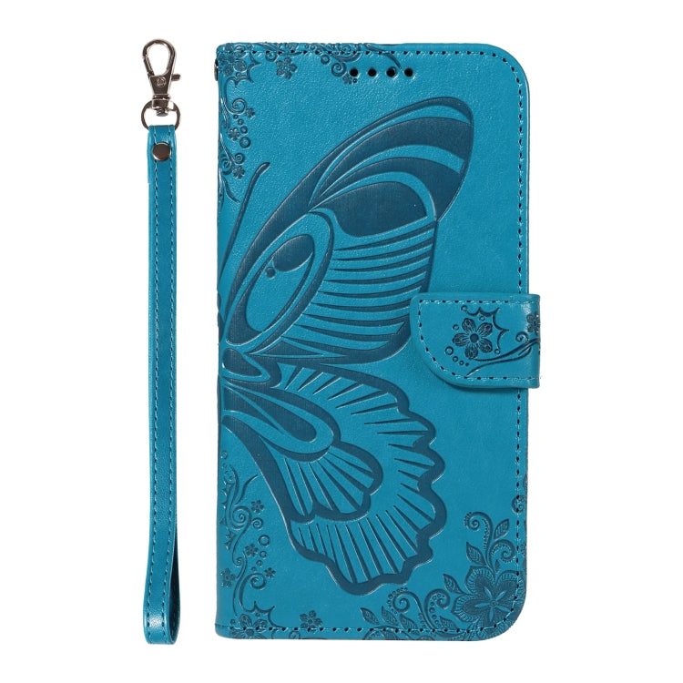 For Samsung Galaxy S25 / S24 5G Swallowtail Butterfly Embossed Leather Phone Case(Blue) by buy2fix