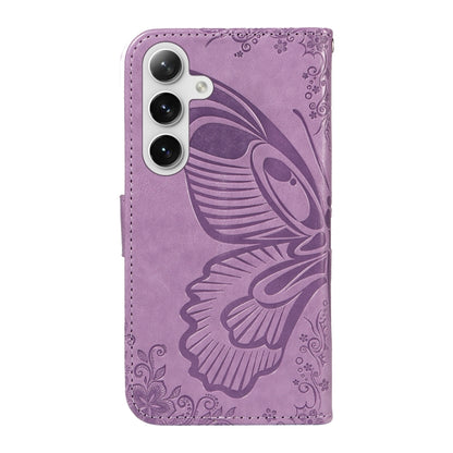 For Samsung Galaxy S25+ / S24+ 5G Swallowtail Butterfly Embossed Leather Phone Case(Purple) by buy2fix