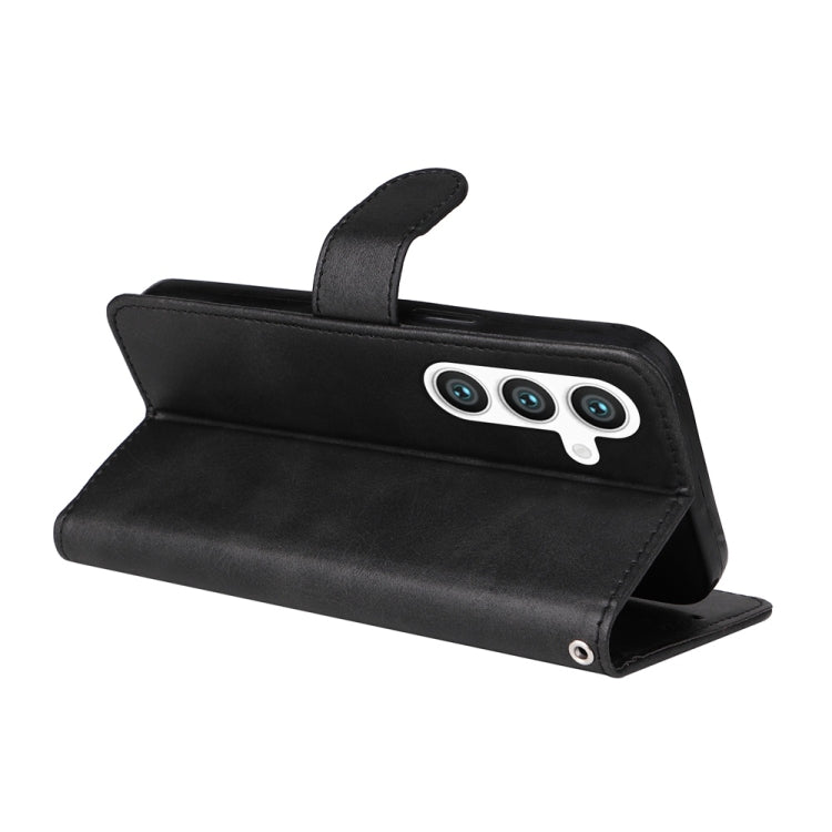 For Samsung Galaxy S25 5G Classic Calf Texture Flip Leather Phone Case(Black) by buy2fix