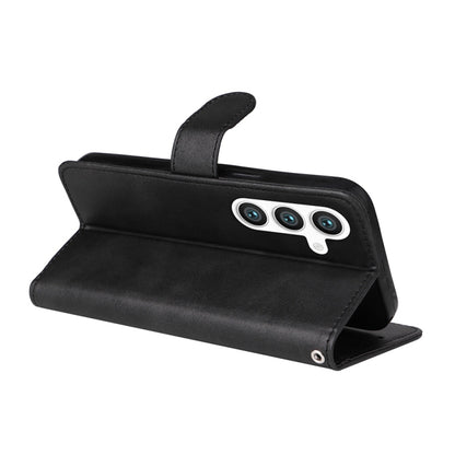 For Samsung Galaxy S25 5G Classic Calf Texture Flip Leather Phone Case(Black) by buy2fix