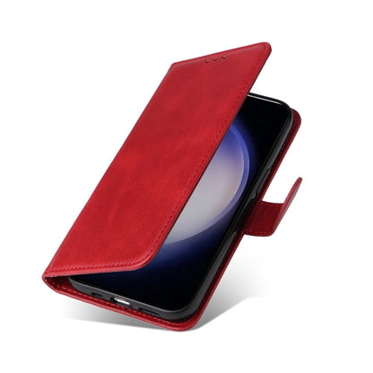 For Samsung Galaxy S25 5G Classic Calf Texture Flip Leather Phone Case(Red) by buy2fix
