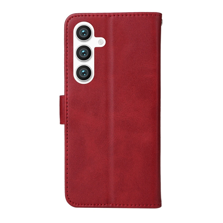 For Samsung Galaxy S25+ 5G Classic Calf Texture Flip Leather Phone Case(Red) by buy2fix