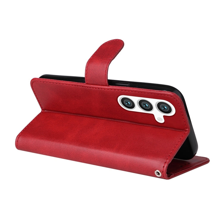 For Samsung Galaxy S25+ 5G Classic Calf Texture Flip Leather Phone Case(Red) by buy2fix