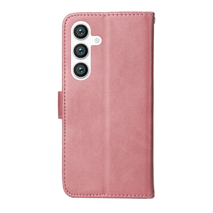 For Samsung Galaxy S25+ 5G Classic Calf Texture Flip Leather Phone Case(Rose Gold) by buy2fix