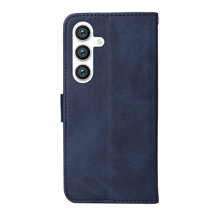For Samsung Galaxy S25+ 5G Classic Calf Texture Flip Leather Phone Case(Blue) by buy2fix