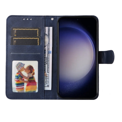 For Samsung Galaxy S25+ 5G Classic Calf Texture Flip Leather Phone Case(Blue) by buy2fix