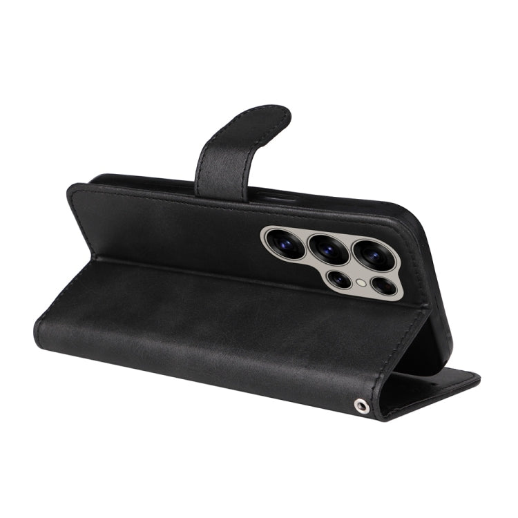 For Samsung Galaxy S25 Ultra 5G Classic Calf Texture Flip Leather Phone Case(Black) by buy2fix