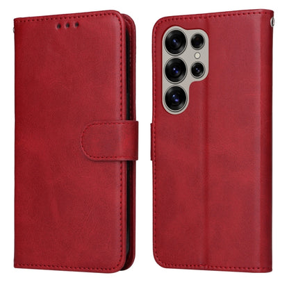 For Samsung Galaxy S25 Ultra 5G Classic Calf Texture Flip Leather Phone Case(Red) by buy2fix