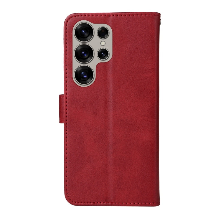For Samsung Galaxy S25 Ultra 5G Classic Calf Texture Flip Leather Phone Case(Red) by buy2fix