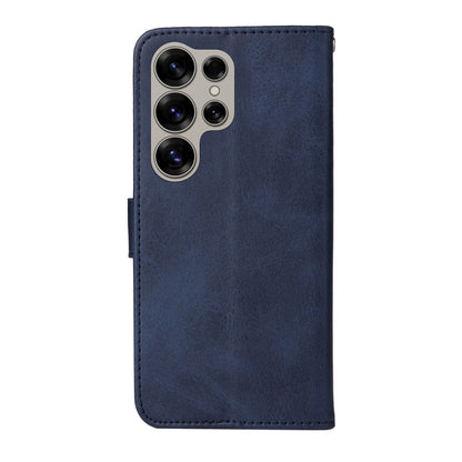 For Samsung Galaxy S25 Ultra 5G Classic Calf Texture Flip Leather Phone Case(Blue) by buy2fix