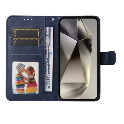 For Samsung Galaxy S25 Ultra 5G Classic Calf Texture Flip Leather Phone Case(Blue) by buy2fix