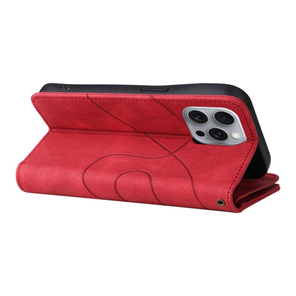 For iPhone 16 Pro Max Dual-color 9 Card Slots Zipper Wallet Leather Phone Case(Red) by buy2fix