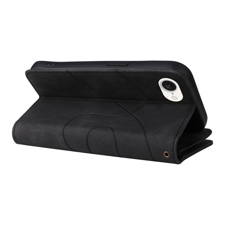 For iPhone 16e Dual-color 9 Card Slots Zipper Wallet Leather Phone Case(Black) by buy2fix