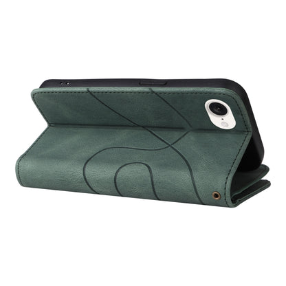 For iPhone 16e Dual-color 9 Card Slots Zipper Wallet Leather Phone Case(Green) by buy2fix