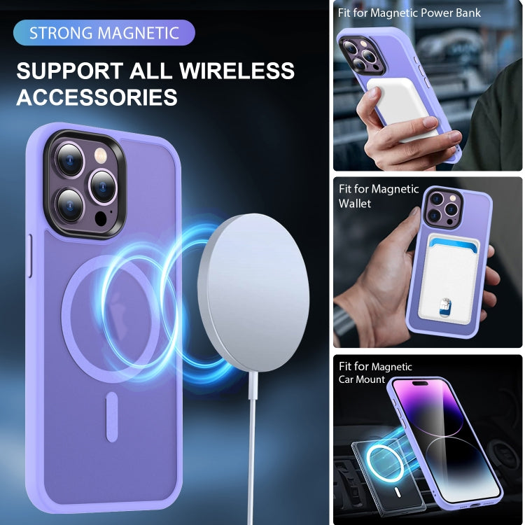 For iPhone 11 MagSafe Magnetic Skin Feel Frosted Phone Case(Light Purple) by buy2fix
