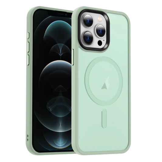 For iPhone 12 Pro MagSafe Magnetic Skin Feel Frosted Phone Case(Light Green) by buy2fix