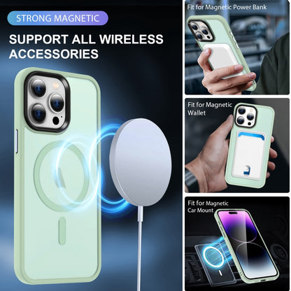 For iPhone 12 Pro MagSafe Magnetic Skin Feel Frosted Phone Case(Light Green) by buy2fix