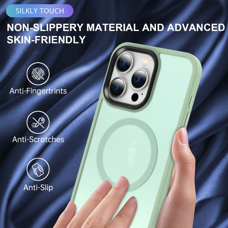 For iPhone 12 Pro MagSafe Magnetic Skin Feel Frosted Phone Case(Light Green) by buy2fix