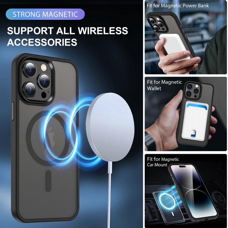 For iPhone 12 Pro Max MagSafe Magnetic Skin Feel Frosted Phone Case(Black) by buy2fix