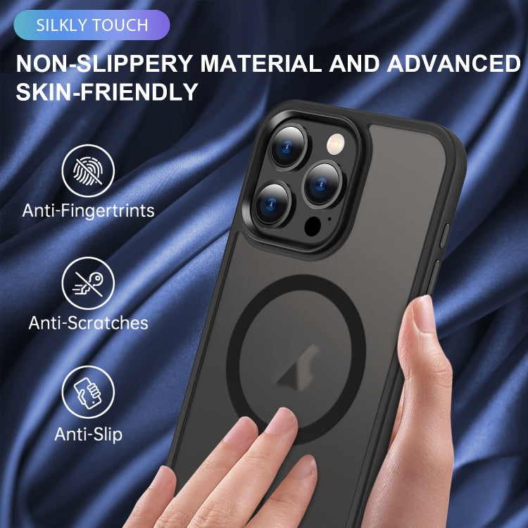 For iPhone 12 Pro Max MagSafe Magnetic Skin Feel Frosted Phone Case(Black) by buy2fix