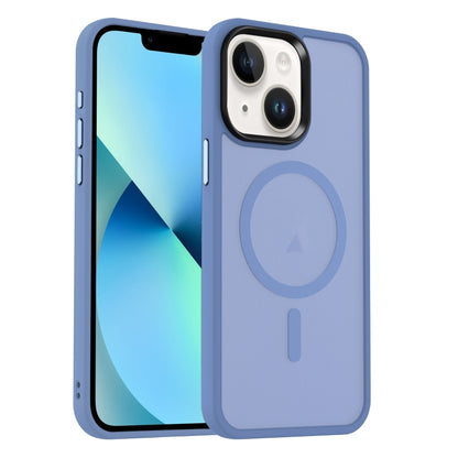 For iPhone 13 MagSafe Magnetic Skin Feel Frosted Phone Case(Light Blue) by buy2fix