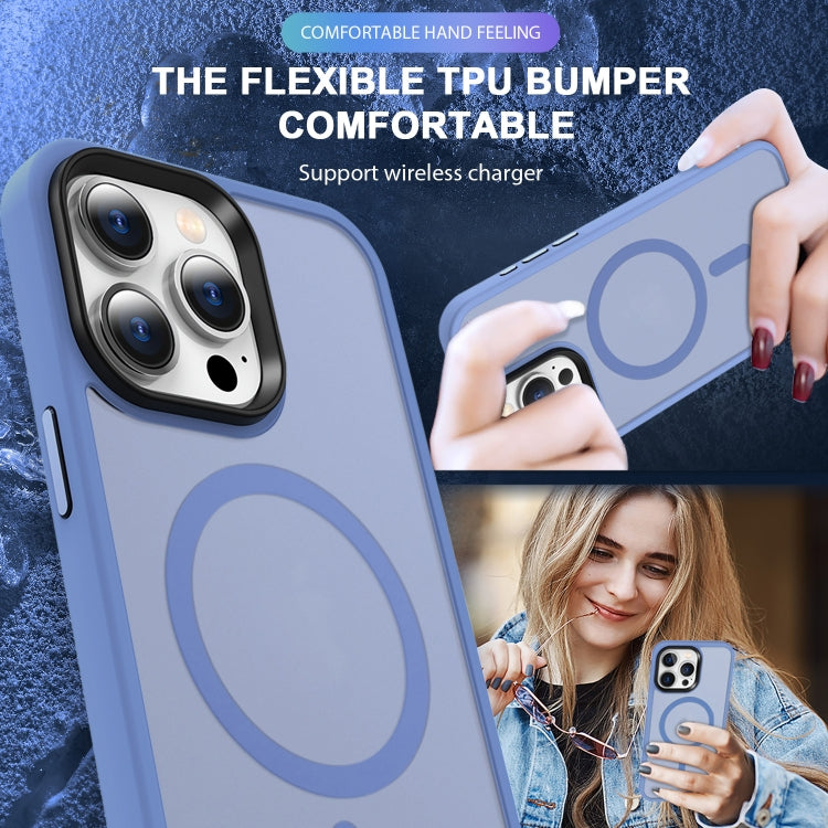 For iPhone 13 MagSafe Magnetic Skin Feel Frosted Phone Case(Light Blue) by buy2fix