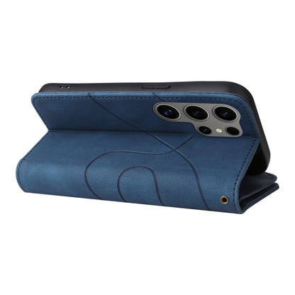 For Samsung Galaxy S25 Ultra 5G Dual-color 9 Card Slots Zipper Wallet Leather Phone Case(Blue) by buy2fix