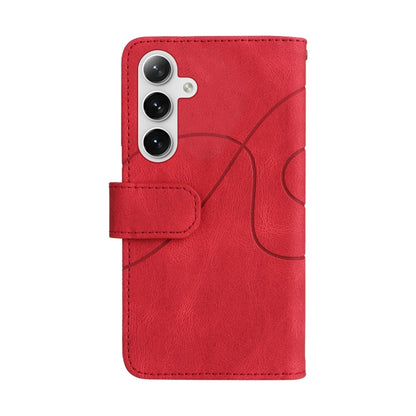 For Samsung Galaxy S25+ / S24+ 5G Dual-color 9 Card Slots Zipper Wallet Leather Phone Case(Red) by buy2fix