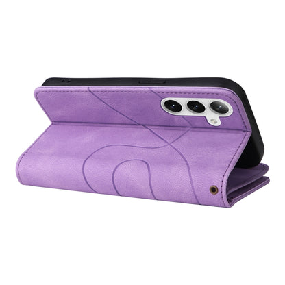 For Samsung Galaxy S25+ / S24+ 5G Dual-color 9 Card Slots Zipper Wallet Leather Phone Case(Purple) by buy2fix