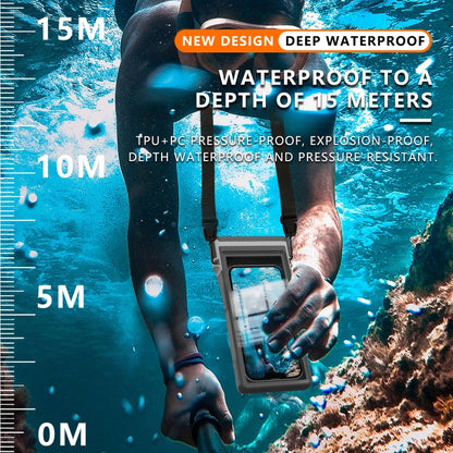 RedPepper 15m Depth Waterproof Phone Diving Pouch with Suction Cup(Black) - Waterproof Bag by RedPepper | Online Shopping UK | buy2fix