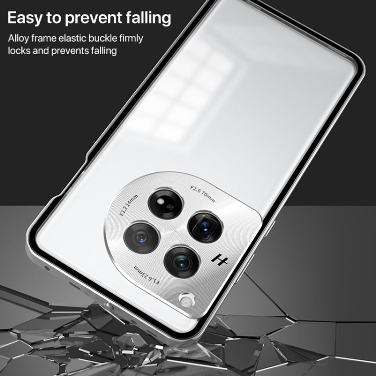 For OnePlus 13 Snap Buckle Single-sided Metal Frame Frosted Phone Case(Dark Green) - OnePlus Cases by buy2fix | Online Shopping UK | buy2fix