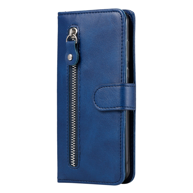 For Samsung Galaxy S25 5G Fashion Calf Texture Zipper Leather Phone Case(Blue) by buy2fix