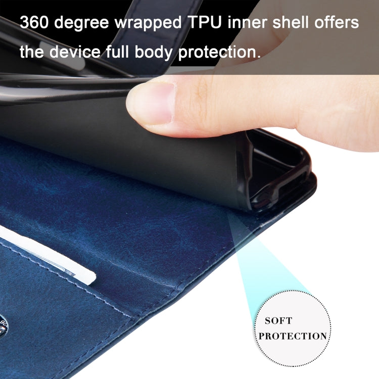 For Samsung Galaxy S25 5G Fashion Calf Texture Zipper Leather Phone Case(Blue) by buy2fix
