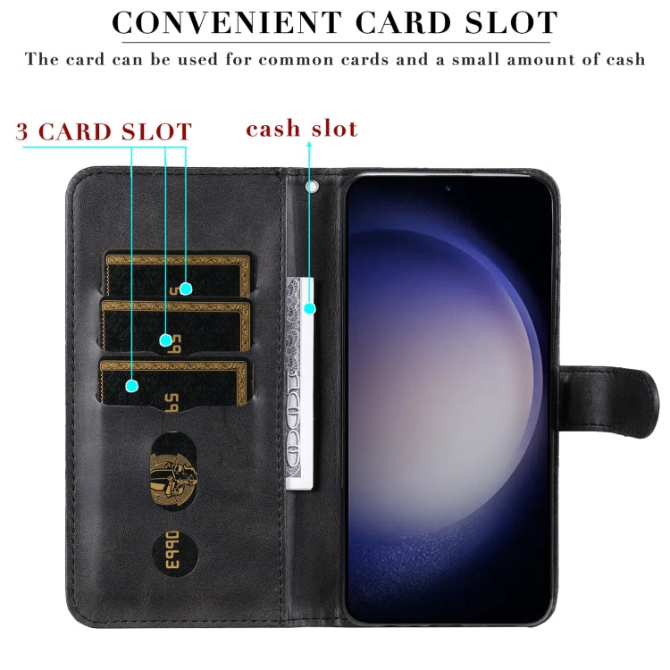 For Samsung Galaxy S25+ 5G Fashion Calf Texture Zipper Leather Phone Case(Black) by buy2fix