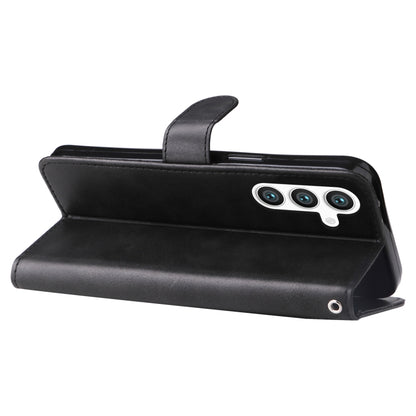 For Samsung Galaxy S25+ 5G Fashion Calf Texture Zipper Leather Phone Case(Black) by buy2fix