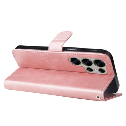 For Samsung Galaxy S25 Ultra 5G Fashion Calf Texture Zipper Leather Phone Case(Rose Gold) by buy2fix