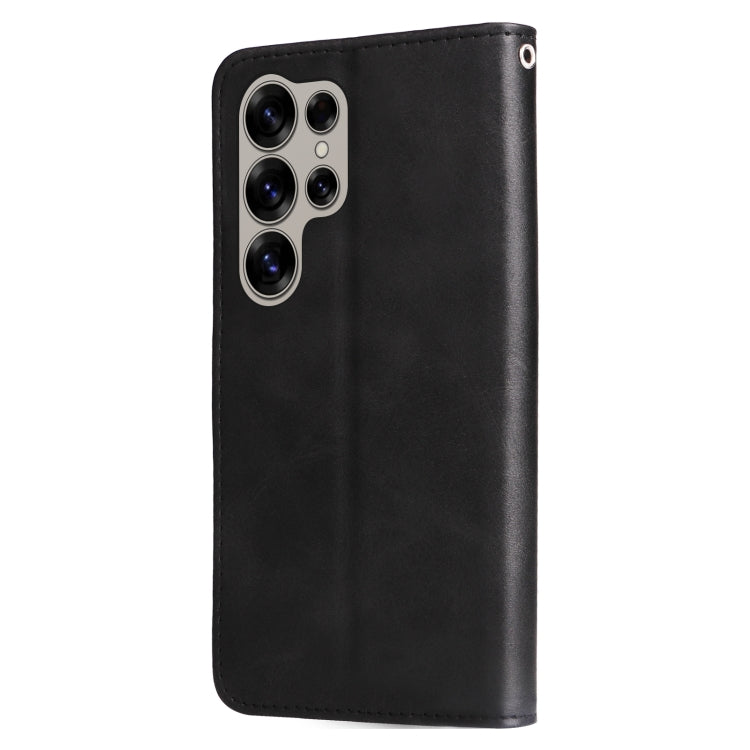 For Samsung Galaxy S25 Ultra 5G Fashion Calf Texture Zipper Leather Phone Case(Black) by buy2fix