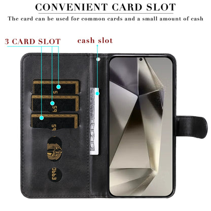 For Samsung Galaxy S25 Ultra 5G Fashion Calf Texture Zipper Leather Phone Case(Black) by buy2fix
