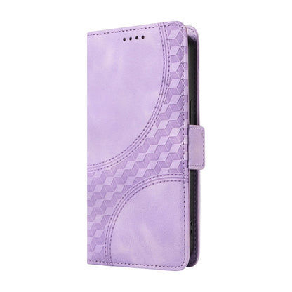 For Samsung Galaxy S25 5G Embossed Rhombus Starry Leather Phone Case(Purple) by buy2fix